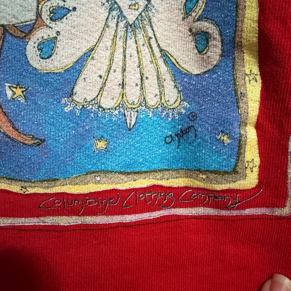 Vintage Fruit of the Loom Crewneck Peace on Earth Christmas Sweatshirt - Picture 3 of 9